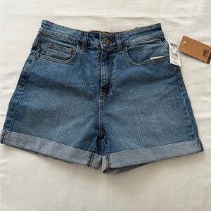 Vans Women's Medium Blue Denim Cuffed Shorts
